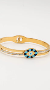 Iris Shield Gold Bangle
